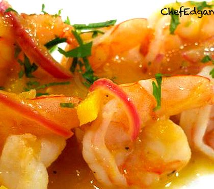 Camarones en Salsa de Mango