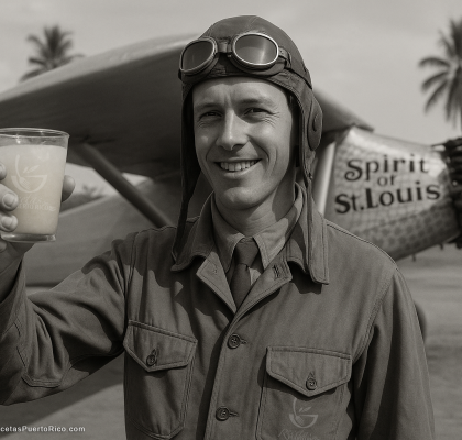 Aviador posando como Charles Lindbergh